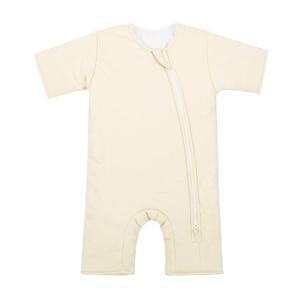 Baby Transition Sleep Sack 6-9 Months 100% Cotton Warm Thick Transition Swaddles for Newborns Infant Long Sleeve Sleep Sack with Feet Baby Wearable Blanket 2-Way Zipper Easy Diaper Changes (Light Yellow)
