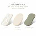3 Pack Muslin Changing Pad Covers for Girl Boy, 100% Soft Cotton Changing Table Cover, Breathable Baby Nursery Diaper Change Pad Sheets (Spring Meadow)