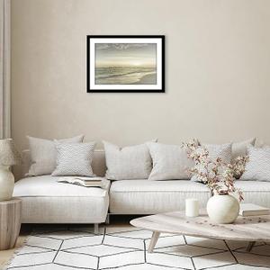 Americanflat 20x28 Picture Frame with Polished Plexiglass - Use as 16x24 Frame with Mat or Display 20x28 Photo Without Mat - Hudson Collection - Wide Picture Frames for Wall Display - Mahogany