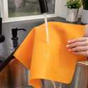 GASAR, Set of 2, Extra Large, Thick, Silicone Mats for Kitchen Counter, Heat Resistant Mats, Countertop Protector, Non-Slip, Easy to Clean, 25 x 17 Inches x 1.4mm, Orange