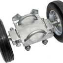 Rolling GATE 6" Wheel Carrier: for Chain Link Fence Rolling/Sliding Gates - Gate Wheel Rut Runner - 2 Rubber Wheels (axle is 7" from Wheel to Wheel)