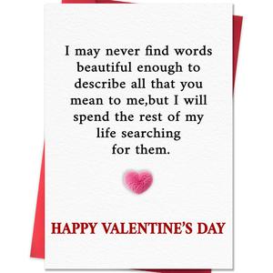Beixian Funny Valentines Day Card for Husband Wife Boyfriend Girlfriend, Sweet Valentine's Day Cards Gifts for Men Women Him Her 2 Pack