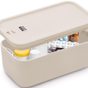 Lockable Storage Box, Small Lock Box with Combination Code for Phone/Medicine Safe/Food Home/Refrigerator/Office/Personal Items/Travel/Gift,9.25 x 5.04 x 3.62 