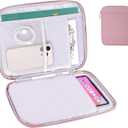 8-9 Inch Tablet Sleeve Bag, Padded Travel Pouch for Galaxy Tab A9 8.7/Tab A 8.4/Fire HD 8 (Pink, 8-9 Inch)