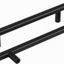 homdiy Black Cabinet Handles 10Pack 5inch Hole Center Kitchen Drawer Pulls and Knobs Stainless Steel Cabinet Hardware for Bathroom, Cupboard