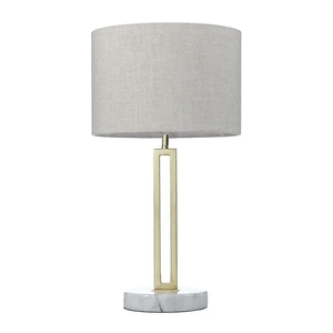 Globe 22" white brass table lamp