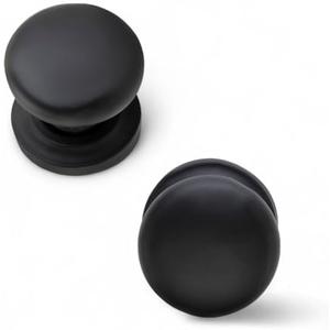 The Woodbury Lane Cabinet Knobs, 10 Pack 1-1/4 Inch (32mm) Matte Black Kitchen Cabinet Knobs for Drawer Pulls & Drawer Handles, Solid Cast Iron Bun Drawer Handles for Dresser