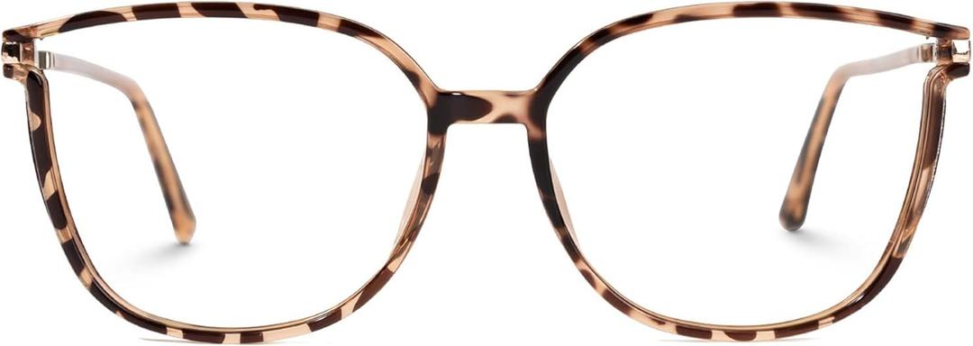 Zeelool Blue Light Blocking Glasses, TR90 Cat Eye Glasses Frame for Women with Non-prescription Lens Rodz ZJGT548130 (Tortoise)
