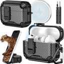 Inesore for AirPods Pro 3 Case (2025) with Phone Stand & Cleaning Kit,Compatible with Magsafe,Magnetic Automatic Lock Cover for AirPods Pro 3rd Generation