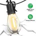 100FT Outdoor String Lights with 35 Shatterproof Patio Deals S14 Vintage Edison Bulbs E12 Sockets,2700K Dimmable Outdoor Lights,IP55 Waterproof LED String Lights for Outside, Patio Lights