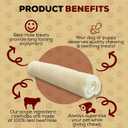 Real Hide All Natural Dog Chew Treats - Premium Rawhide Rolls, 9-10 Inch - Long Lasting Grass Fed Free Range Beef Hide for Medium/Large Dogs - 4 Count (EXP 12/10/26)