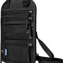 RFID Blocking Travel Neck WalletHidden Passport Holder & Anti-Theft Money Pouch for Men & Women, Lightweight Concealed Travel Organizer with Adjustable Strap Secure Document (Black)