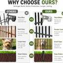 10 Panels No Dig Decorative Garden Fence Panel 28" H X 19.6' L Rustproof Metal Dog Fence Outdoor for Yard, Animal Barrier Fence for Pet, Garden Border, Patio, Flower Beds| Temporary Fencing