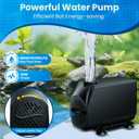 Biling 12 Inch Waterfall Spillway Kit, 304 Stainless Steel Waterfall Box, 40W 660GPH Submersible Pump, 9.8FT Corrugated Tubing, Adjustable Flow for Wide Sheet Waterfall, Stream & Rock Wall