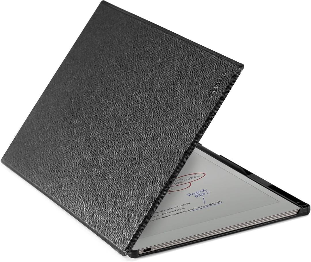 CoBak Case for Remarkable Paper Pro Color Tablet 11.8" 2024 Released- Smart Auto Sleep/Wake Folio Lightweight Protective Cover with Built-in Pen Holder and Nibs Holder (Black)
