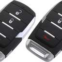X AUTOHAUX 2pcs 68291687 Car Key Fob Shell 3 Button Remote Control Key Case Shell Keyless Entry Housing Replacement Black for Ram 1500 2019-2023