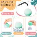 Vesici 10 Pcs Ice Ball Molds 2 Soccer Ball Whiskey Cocktails Silicone Sphere Ice Molds with Lids Round Maker for Chilling Beverages Drinks and Bourbon(Fresh Color)