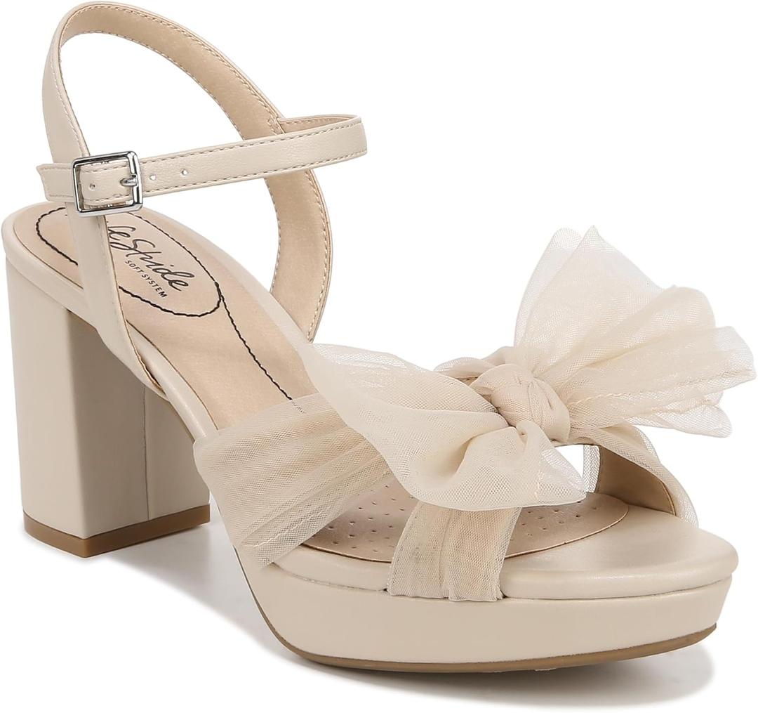 LifeStride Women's, Last Dance Sandal (7.5 Wide, Bone)