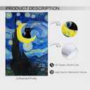 CAXIYSH Starry Night Black Cat Canvas Wall Art Cute Funny Cat Poster Famous Impressionist Oil Paintings Abstract Farmhouse Gallery Aesthetic Room Wall Decor 16X24 inch Unframed