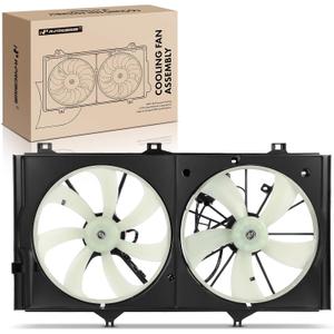 A-Premium Engine Radiator Cooling Fan Assembly Compatible with Select Toyota & Lexus Models - Camry 2007-2011, Avalon 2005-2012, Venza 2009-2016, ES350 2007-2012, 3.5L - # 16711AD020, 16711AD010