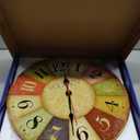 VIKMARI Clocks Battery Operated Wooden Wall Clock Retro Rustic Clock Decorative 14 Inch Arabic Numerals Colorful Silent Non Ticking Wall Clocks for Kitchen, Living Room, Bathroom, Bedroom Home Decor (Paris French)