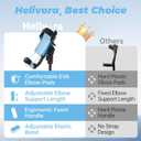 3-Angle Adjustable Forearm Crutches for Adult, Folding Crutches with EVA Elbow Support and Extra-Wide Non-Slip Rubber Pads for Leg Injury, Surgery Recovery, Disabled (1 Pair)