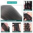 Gray Braiding Hair Pre Stretched With Boho Hair For Braiding, Synthetic Grey Wavy Boho Braiding Hair For Curly Crochet Hair, Knotless Bohomian Curly Braiding Hair Extensions For Boho Braids