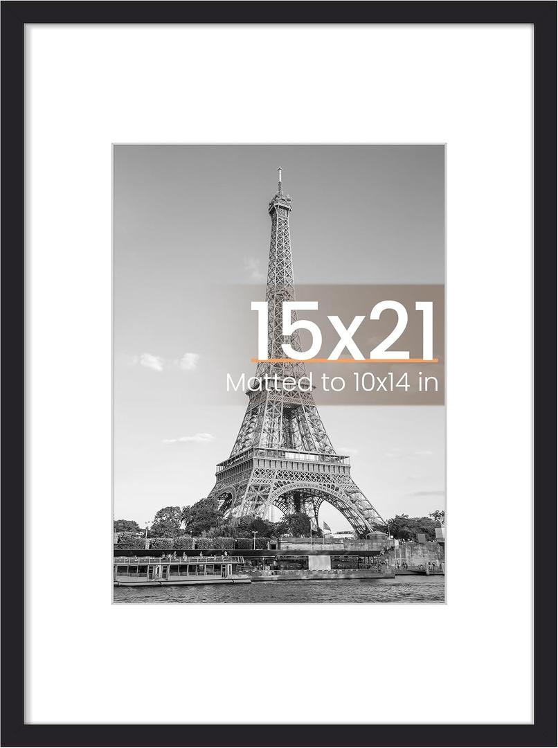 upsimples 15x21 Picture Frame, Wall Decor Poster Frames, Black 1 Pack