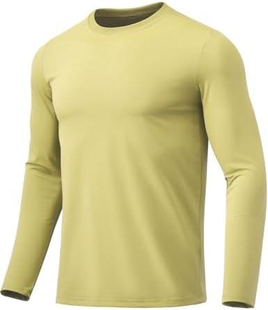 BANTREK Men's Long Sleeve Shirts Moisture Wicking UPF 50+ Sun Protection Athletic T-Shirts for Fishing Workout Swim Gym L