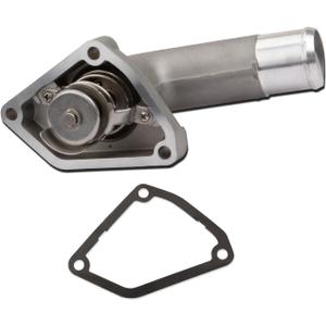 MITZONE Coolant Thermostat Housing Assembly with thermostat Compatible with 2002-2004 Infiniti I35 2002-2006 Nissan Altima 2002-2008 Maxima 2003-2007 Murano 2004-2009 Quest 3.5L V6