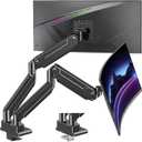 MOUNT PRO Dual Monitor Stand for Max 49 Inch Ultrawide Screens up to 44 lbs, Heavy Duty Monitor Arm for 2 Monitors, Premium Full Motion Double Computer Desk Mount, VESA Mount 75x75/100x100mm