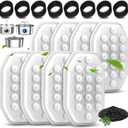 8 Pack Cat Water Fountain Filters with 8 Pack Pre-Filter Sponges Set for 3.2L/108oz Pet Cat Water Fountain, Pet Fountain Filter Replacement