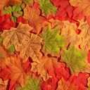 Fall Leaves Fake Fall Decorations for Home Autumn Fall Decor Maple Leaf 3.15inch for Halloween Thanksgiving Day Wedding Events Party Crafts Props Holiday(200 PCS,Assorted Colors)