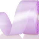 1 1/2 Inch Lilac Solid Satin Ribbon, 50 Yards Craft Fabric Ribbon for Gift Wrapping Floral Bouquets Wedding Party Decoration