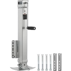 8000 lbs Heavy Duty Trailer Jack, Bolt-On Square Jack, 28.5" Lift, Weld-On Jack with Drop Leg for Trailer