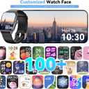 Pedometer Watch No APP/Phone Required, 1.85" Display Fitness Tracker Watch with Pedometer, Calories & Step Counter, Waterproof Smart Watches with Heart Rate Monitor, Sleep Tracking for Women Men