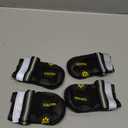 QUMY Dog Shoes for Large Dogs, Medium Dog Boots & Paw Protectors for Winter Snowy Day, Summer Hot Pavement, Water-Resistant in Rainy Weather, Outdoor Walking, Indoor Hardfloors Skid-Resistant Sole (Size 3: 2.0''x2.5''(W*L) (Pack of 4))