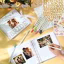 Fullhawl Letters To The Bride Scrapbook 8x8 Inch Bride Memory Book DIY Wedding Photo Album with Stickers and Markers for Wedding Engagement Bridal Shower Gifts Party Supplies, 40 Sheets