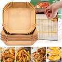 Disposable Paper Liners, 120 Pcs Square Airfryer Parchment Cooking Non-Stick Liner Accessories, Microwave Oven, Frying Pan, Oil-proof Air Fryers Filters Sheet for 2 3 4 4.5 Qt Baking Basket