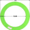 LANGXUN Universal Trampoline Repalcement Safety Pad, 12ft Waterproof Surround Spring Foam Cover for Round Frame (12ft, Green)
