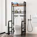 Toilet Safety Rail with Storage, Adjustable Toilet Handles for Elderly & Seniors, Handicap Bathroom Accessories, Easy Installation Bathroom Toilet Grab Bar Fit Any Toilets