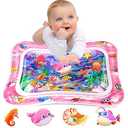 Infinno Inflatable Tummy Time Mat Premium Baby Water Play Mat for Infants and Toddlers Baby Toys for 3 to 24 Months, Strengthen Your Baby's Muscles, Portable (Pink)