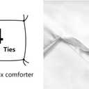 Amazon Basics Lightweight Microfiber 3 Piece Duvet Cover Set with Zipper Closure, Full/Queen, Bright White, Solid