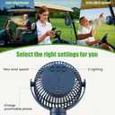 10L0L Rechargeable Portable Fan-8000mAh Battery Operated Fans Compatible with Yamaha/EZGO/Club Car/Tents/Prams/Golf Cart Push Cart with Flexible Tripod, LED Light, 360° Rotatable, 3 Speed