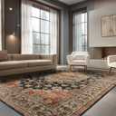 Ruaruarug Area Rug Non Slip Machine Washable Ultra Soft Living Room/Bedroom/Kitchen/Outdoor/Classroom Maroon, 8'x10'