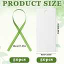 50 Pack Table Name Cards with Green Ribbon Blank Wedding Place Card 1.57''x3.54'' Name Place Cards for Table Setting Hanging Gift Tags for Wedding Dinner Party Banquet Events