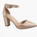 Women's Songful-6 by Forever Pointed Toe Ankle Strap Buckle Chunky Block Heel Sandals Size 9