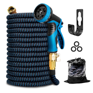 Kotto Garden Hose 100 ft, Kink Free Flexible Water Hose with 10-Pattern Spray Nozzle, Lightweight Hose Pipe, Leak Proof, 3/4" Swivel Connectors, Super Fabric, Portable Storage Strap