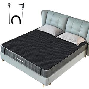 Grounding Mat for Bed, Grounding Mattress Cover for Improving Sleep, Sleep Pad, Earth Mat Carbon Leatherette Therapy (60*27.5 inch)