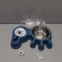 Cat Bowls, Dog Food and Water Bowl Set with Water Dispenser for Cats and Small Dogs (Blue)